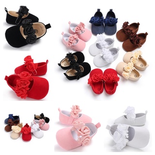 Newborn 0-18 months princess party lace flower soft sole baby shoes girls sports shoes baptism shoes