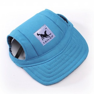 ◈Dog Hat With Ear Holes Summer Canvas Baseball Cap For Small Pet Dog Outdoor Accessories Hiking Pet (4)