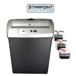 Strip cut paper shredder machine. Starpoint S-170 Paper shredder machine, 13 Liters shredder