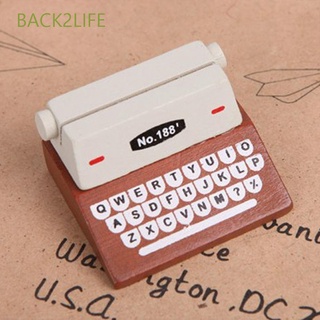 BACK2LIFE Fashion Holder Typewriter Note Paper Holder Clip Pictures Office Clips Wooden Photo Memo Card/Multicolor
