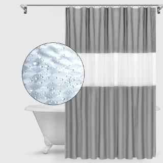 Ready Stock Bathroom Waterproof Shower Curtain 180CM X180cm With Hook (4)