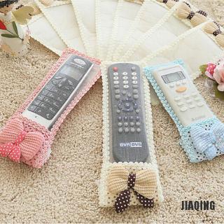 [JIAQING]1X Bowknot Lace Remote Control Dustproof Case Cover Bags TV Control Protector
