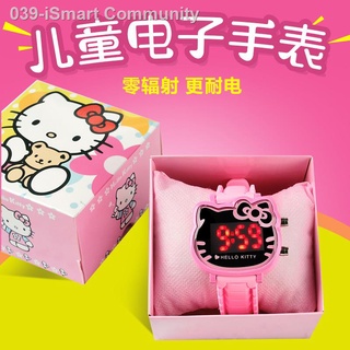 （in stock)┅Children s watch girl cartoon toddler waterproof cute kt cat luminous kid student girl toy electronic watch