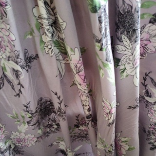 Lavander Floral Challis fabric sold per yard