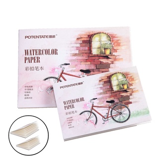 Ready Stock/▣【Ready Stock】Art Watercolor Paper Pad Sketch Book Water-soluble Color Pencil Drawing Ar