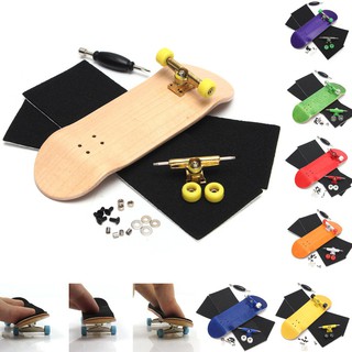 Complete Wooden Fingerboard Skateboards Foam Tape Deck