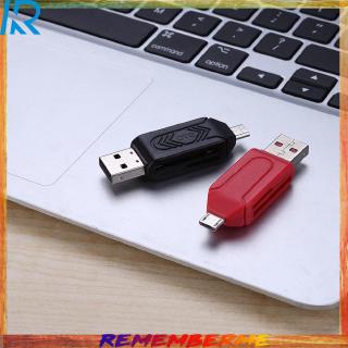 （COD）2 in 1 Multifunction USB 2.0 OTG Card Reader TF/Micro SD/SD USB Card Reader Adapter【REM】 (1)