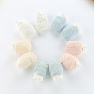 Baby Gloves Anti Grasping Face Thin Summer 0-6 Months Newborn Baby Cotton Foot