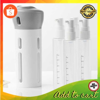 4 in 1 Travel Dispenser Lotion Shampoo Gel | Travel Dispenser Bottle Sets Shower Bottles