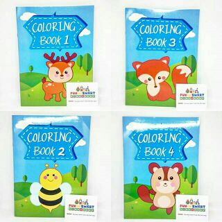 Coloring Books (Copy the Color) Books 1 to 4