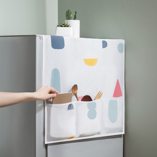 Refrigerator Dust Cover Multifunctional Simple Pattern Waterproof Washing Machine Top Cover Microwave Cover Home Accessory