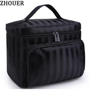 Ready Stock Cosmetic Bags Striped Pattern Makeup Bag Travel Large Toiletry Bag