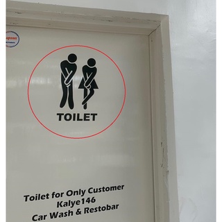 Bathrooms☁toilet bowl▤✓▲Toilet Sticker Black Male Female for Bathroom CR Comfort