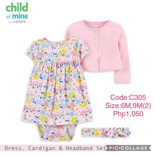 Child of Mine Dress, Cardigan & Headband Set C305