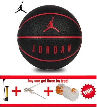JORDAN Jordan Adult Basketball Ball Outdoor Cement Floor Wear Resistant Men's Match Training Basketball Size 7 Basketball Free Pump Black