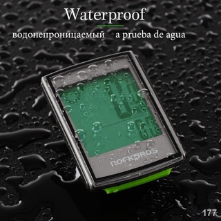 ☋✓[QKS]ROCKBROS Waterproof Bicycle Computer LCD Backlight Stopwatch Wireless Cycling Bike Speedomete