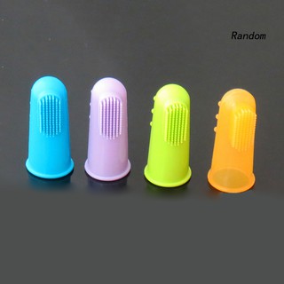 ♥RAN♥Silicone Finger Toothbrush Dental Hygiene Brush for Small to Large Dog Cat Pet (3)