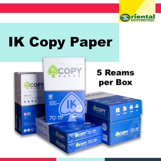 1 box IK Copy Paper - Bond Paper A4 Size - Substance 20 / 70 gsm - 8.25 x 11.75 inches -Sold per box