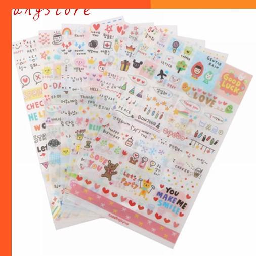 Cute Decoration Transparent Planner Sticker Calendar Diary (1)