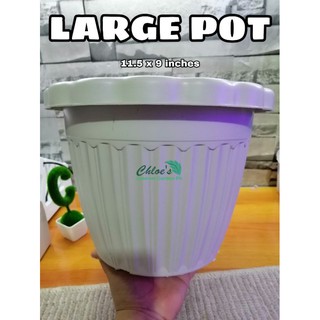 3 pcs WHITE LARGE POTS FOR PLANTS FOR GARDENING PLANTERS