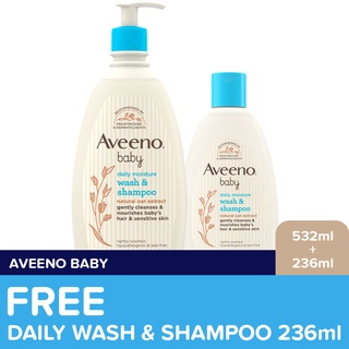 Aveeno Baby Daily Wash & Shampoo 532ml + FREE 236ml