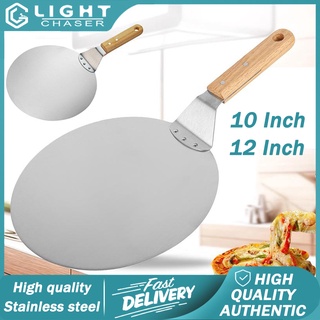 Ready Stock Spot 12 Inch Round Metal Stainless Steel Pizza Shovel