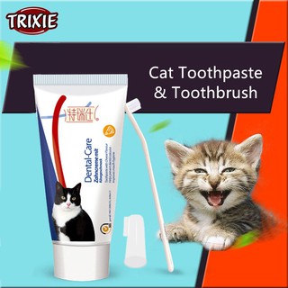 Trixie Pet Toothbrush Set/Dog Cat Toothpaste Toothbrush Set/Pet Oral Care Cleaning Teeth/ Pet Dental