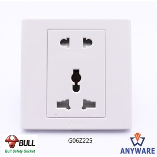 BULL - 2 Gang Universal and 2 pin combined socket - (G06Z225) (1)