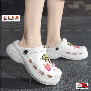 2021 newLNB 2021 trend slippers Crocs literide bae platform high heel free jibbitz beach wedges sho