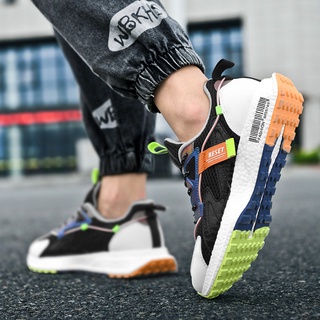 2021■❧✣Trendy Men's Sneakers Breathable Running Shoes Classic Popcorn sole Male Sneakers Outdoor Com
