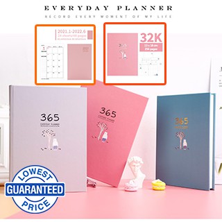 [COD] 365 Days Planner Notebook 2021 ( undated ) School notebook Hard paper covered notepad 256 pages 13x18 cm Stationery School supplies 2021 -2022 Planner Stationery eyewear