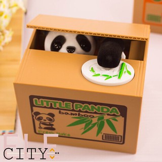 【Ele】Kids Panda Steal Coin Bank Money Saving Box Pot Case Gifts (1)