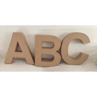 12” or 1 foot paper mache letters letter standee A-S