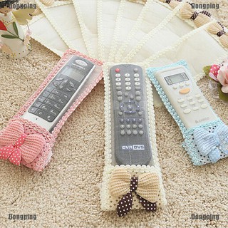 【COD】1X Bowknot Lace Remote Control Dustproof Case Cover Bags TV Control Protector