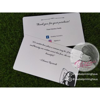 Personalized Thank You Card, Business Card, as low as 2.50pesos each/ 2x3 inches