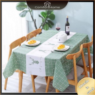 Q043 COD Nordic table cover tablecloth fabric waterproof anti-scald oil-free table cloth table mat (1)