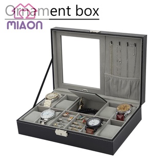 Miaon 11 Watch Display PU Leather Box Jewelry Case Storage Organizer