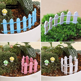 Mini Lovely Wooden Fence Ornament Plant Pots Fairy Scenery Decor (1)