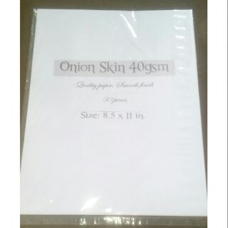 Onionskin 50pcs Short Off-White (40gsm) Long Off-white (34gsm)