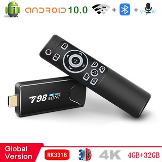 [recommended]2021 Smart Tv stick Android TV Box 10 4G 32G 3D Video 4K 2.4G 5G Wifi Bluetooth RK3318
