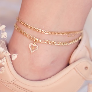 Slim Cuban Anklet (TOP ONLY) by Quielle