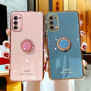 Casing Samsung Galaxy A12 A02s A42 5G A21s A51 A71 A31 A11 A20 A30 A50 A30s A50s Ring Holder Camera Protection Plating Soft Colorful Phone Case