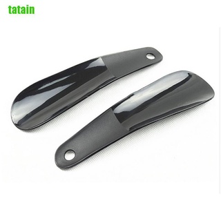 [TATAIN] Professional Plastic Shoe Horn Lifter Flexible Sturdy Slip 12cm Shoehorn Black GHOU