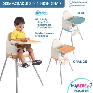 【Ready Stock】☂ↂDream Cradle 3 in 1 Baby Dining High Chair