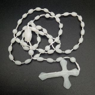 Cross Necklace Religious Catholic Plastic Rosary Necklace (5)