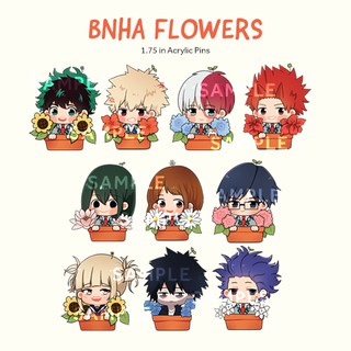 Boku no Hero Academia x Flowers 1.75 inches Acrylic Pins