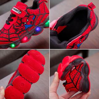 COD Size 21-36 Kids LED Spiderman Shoe Korean Style Sneakers (5)