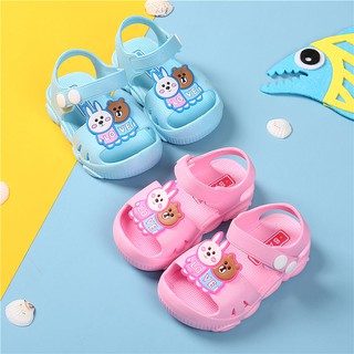 0-3 years old diaper baby boys and girls sandals summer cartoon toddler toddler shoes non-slip baby soft-soled sandals