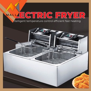 Electric fryer 12L dual cylinder cylinder intelligent temperature control efficient fast heating