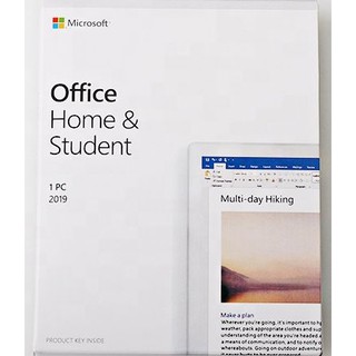 Microsoft Office Home and Student 2019 License key card